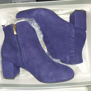 Rockport suede ruffle n zip bootie